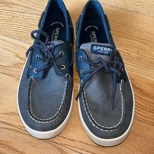Boys Sz 6 Sperry cruise boat Topsiders navy/ gray (boat shoes) excellent shape